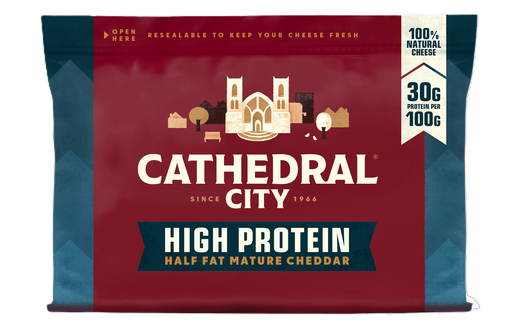 [16504] Cathedral City Block Cheddar Block - High Protein Half Fat Mature 300g