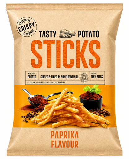 [16810] Crispy Potato Sticks - Paprika X 18 X 125g