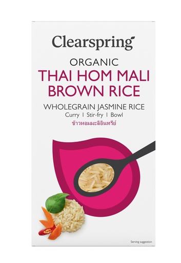[17382] [20% OFF] Clearspring Organic Rice - Brown Thai Hom Mali GPF0104.500A X 6 X 500g