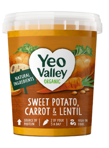 [17781] Yeo Valley Organic Soup - Sweet Potato Carrot and Lentil 400g