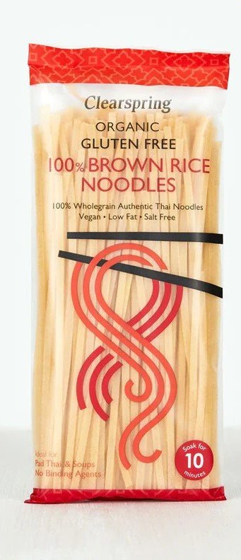 Clearspring Organic Noodles - Gluten Free 100% Brown Rice CS121 X 10 X 200g