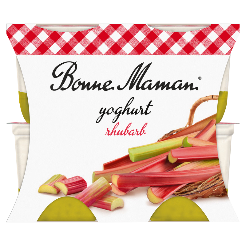 Bonne Maman Yoghurt - Layered Rhubarb (4X115g)