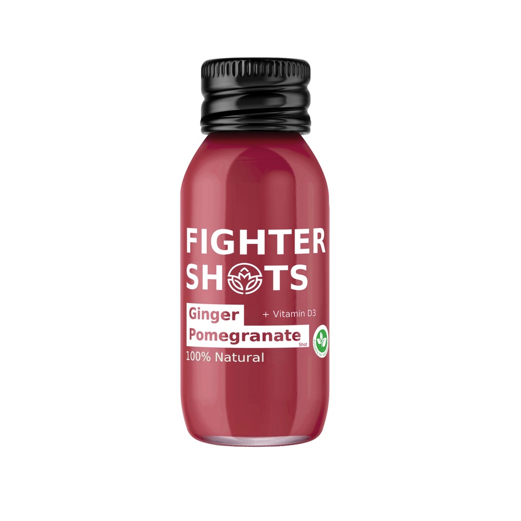 [10% OFF] Fighter Shots Health Shots - Ginger Pomegranate X 12 X 60ml