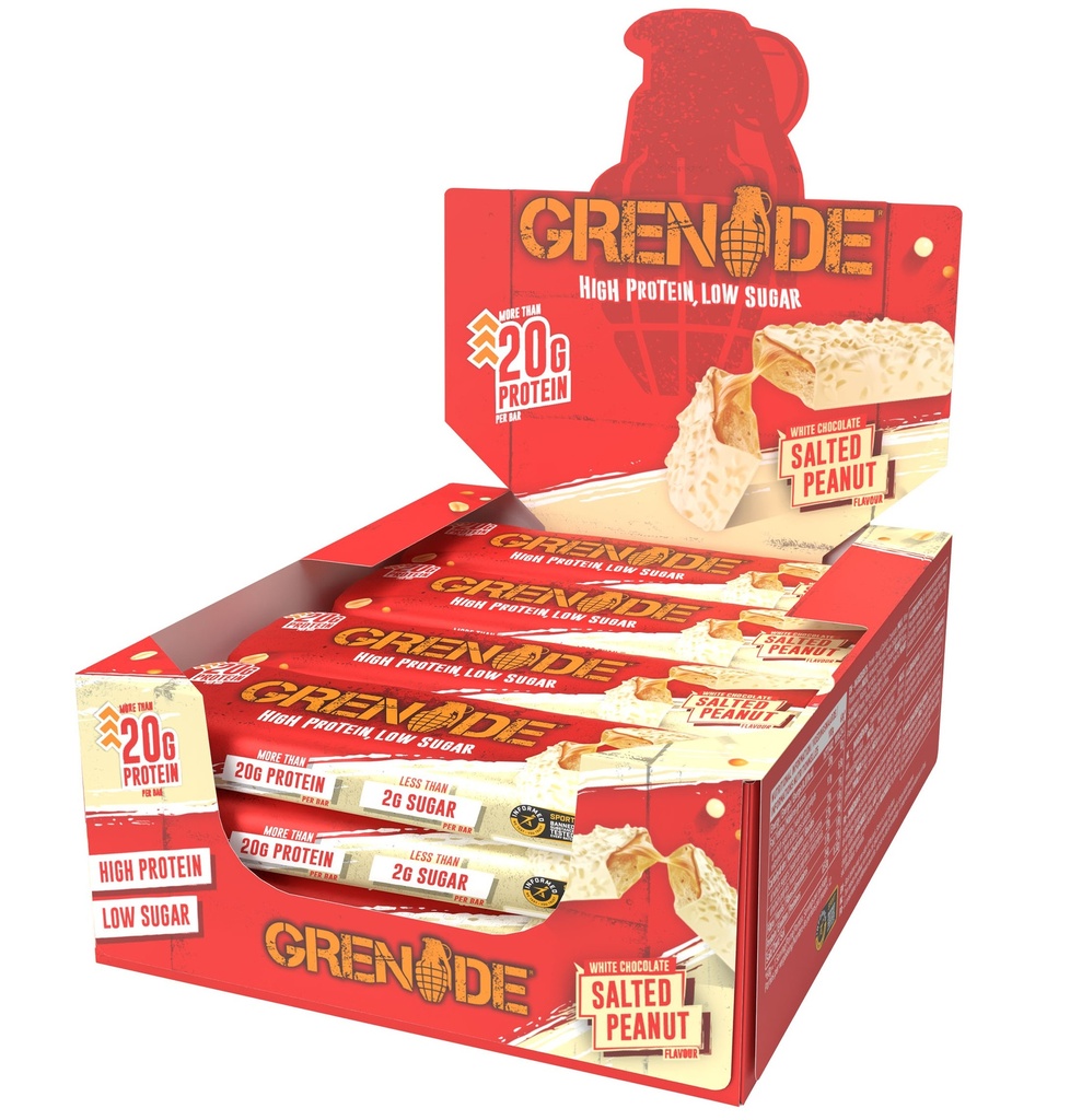 Grenade Carb Killa Protein Bars - White Chocolate Salted Peanut X 12 X 60g