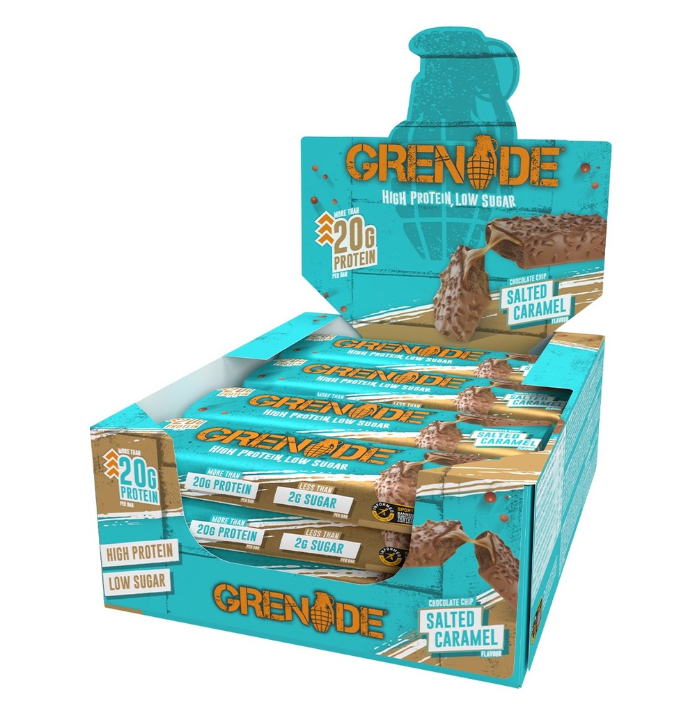 Grenade Carb Killa Protein Bars - Chocolate Chip Salted Caramel X 12 X 60g