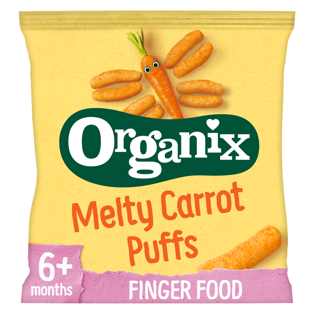 Organix Organic Baby Puffs - Melty Carrot X 8 X 20g