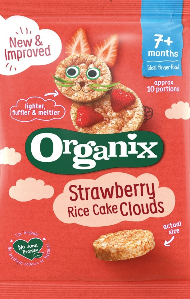 [10% OFF] Organix Organic Baby Rice Cakes - Strawberry Rice Cake Clouds X 6 X 40g