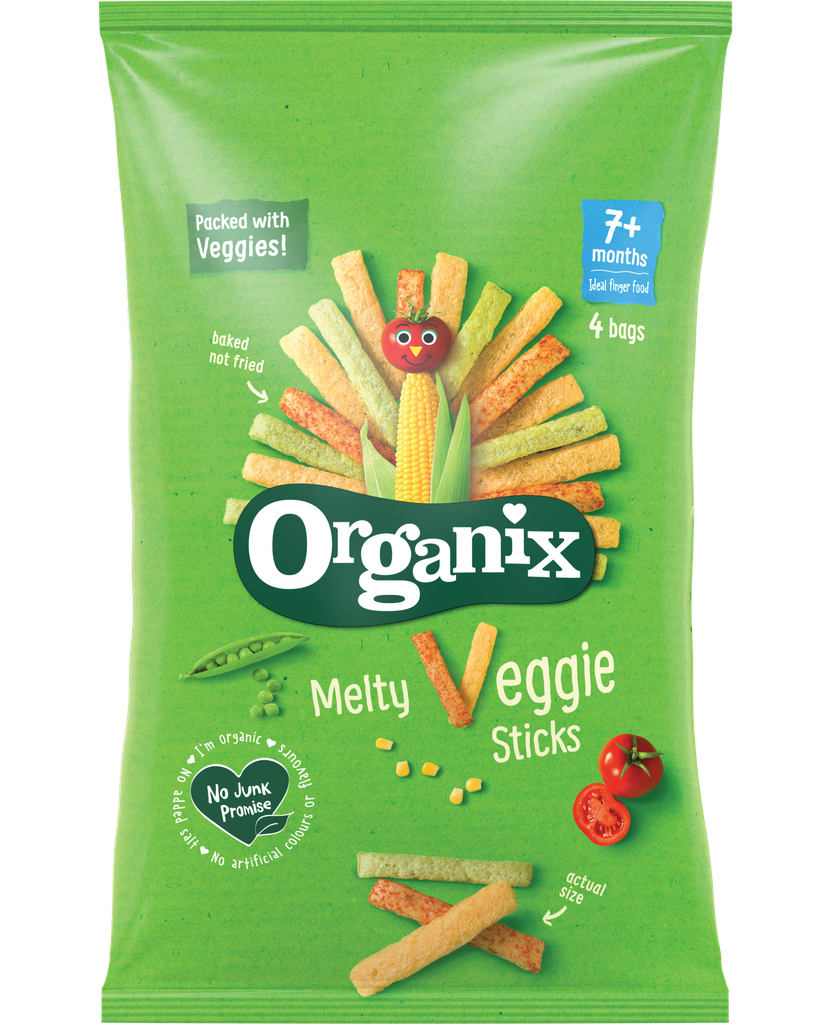 Organix Organic Baby Snacks Multipacks - Melty Veggie Sticks X 3 X (4x15g)