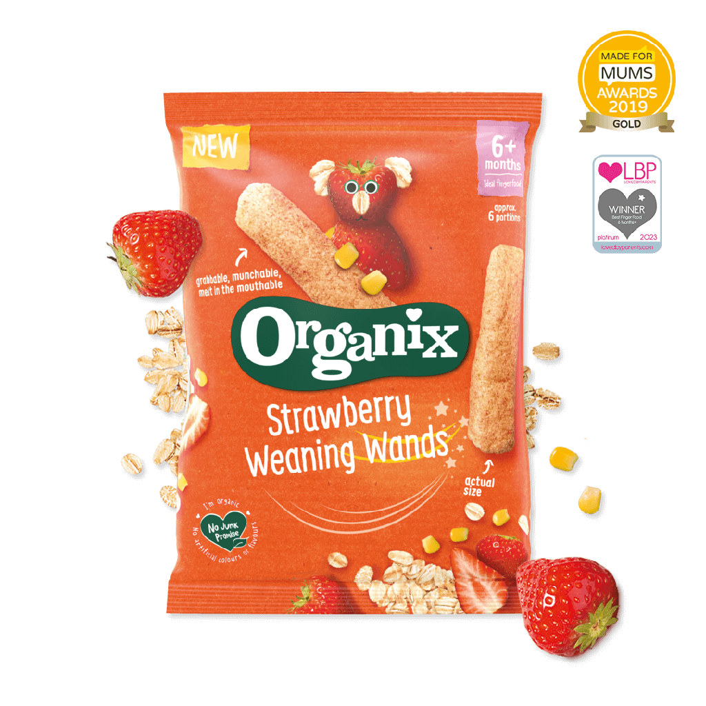 Organix Weaning Wands - Strawberry Weaning Wands X 5 X 25g