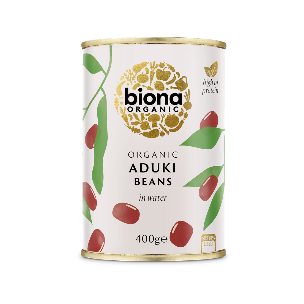 Biona Organic Veg & Pulse Cans - Aduki Beans X 6 X 400g