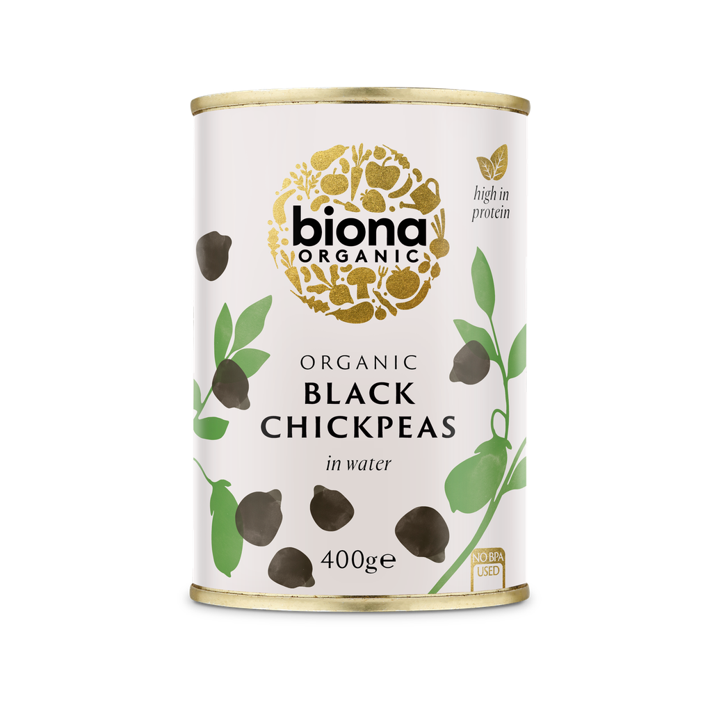 Biona Organic Veg & Pulse Cans - Chick Peas Black X 6 X 400g