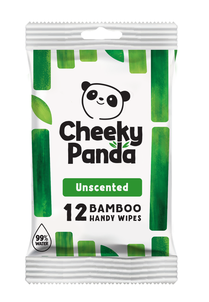 Cheeky Panda Bamboo Handy Wipes - Unscented 12 wipes