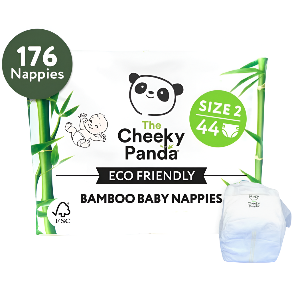 Cheeky Panda Bamboo Nappies - Size 2 44pc