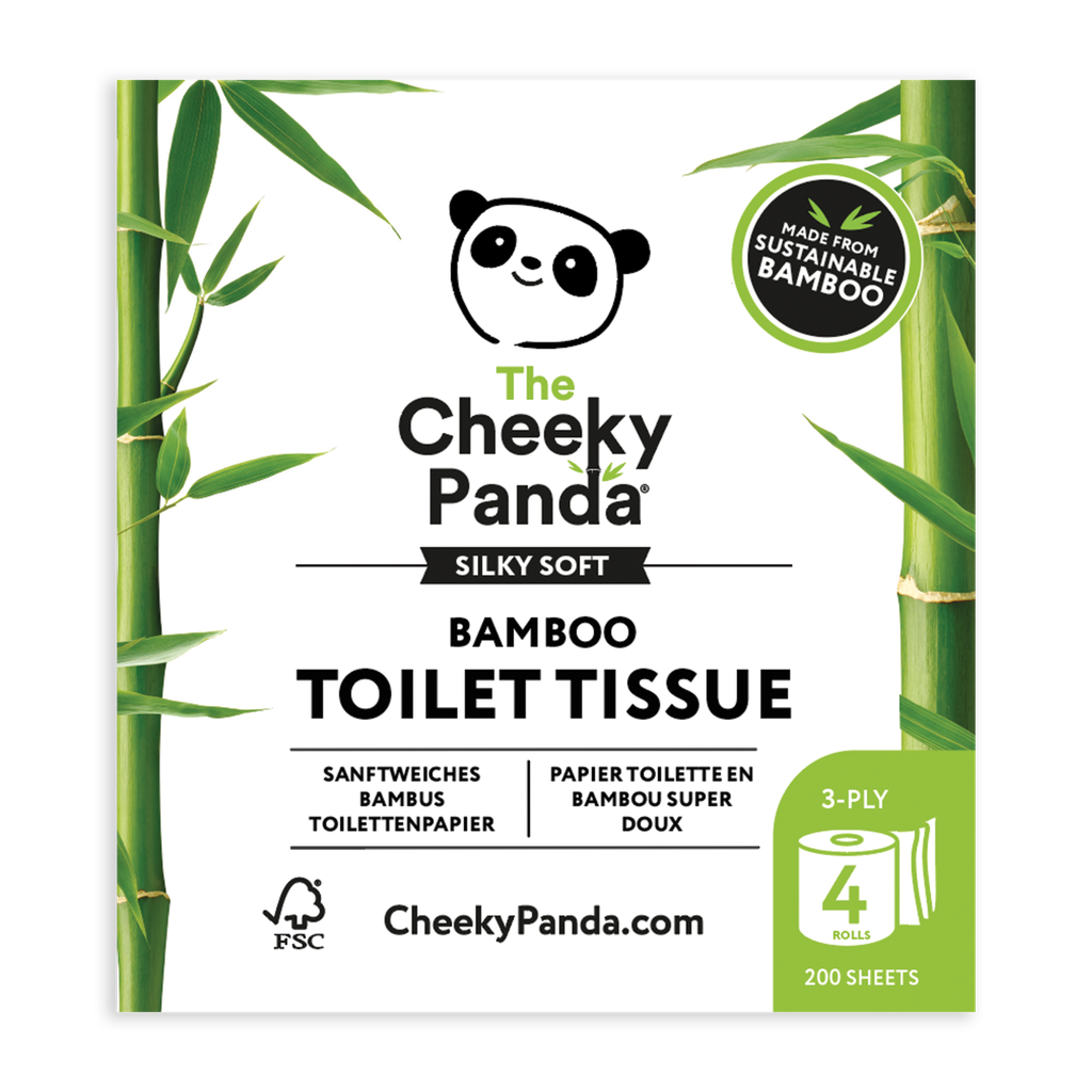 Cheeky Panda Bamboo Toilet Tissue - 4 Rolls