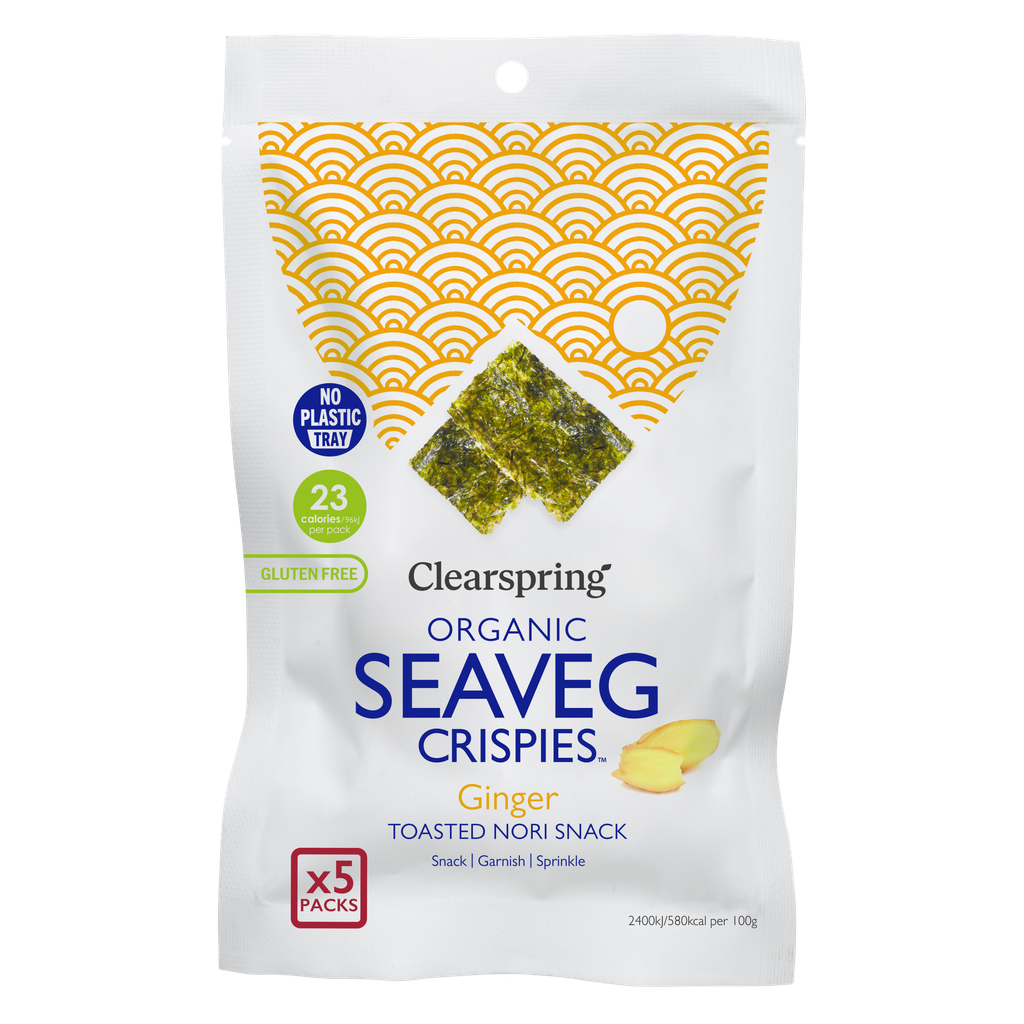 [30% OFF] Clearspring Speciality Sea Veg MPK - Organic Crispies Ginger SVC0304 X 6 X (5X4g)