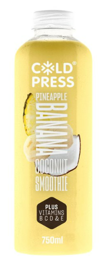 [20% OFF] Coldpress Smoothie - Pineapple Coconut & Banana X 6 X 750ml