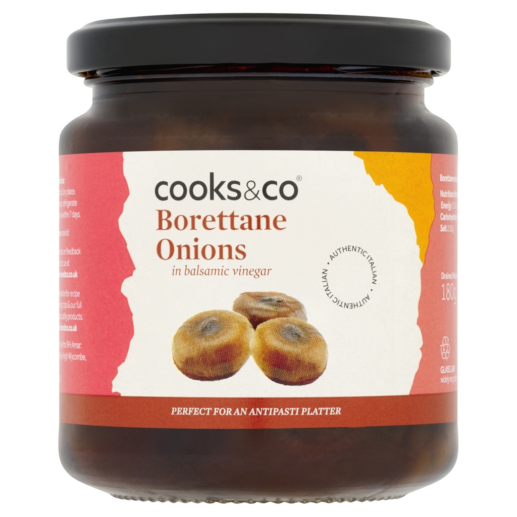 Cooks and Co Veg Jars - Borettane Onions Balsamic Vin X 6 X 280g