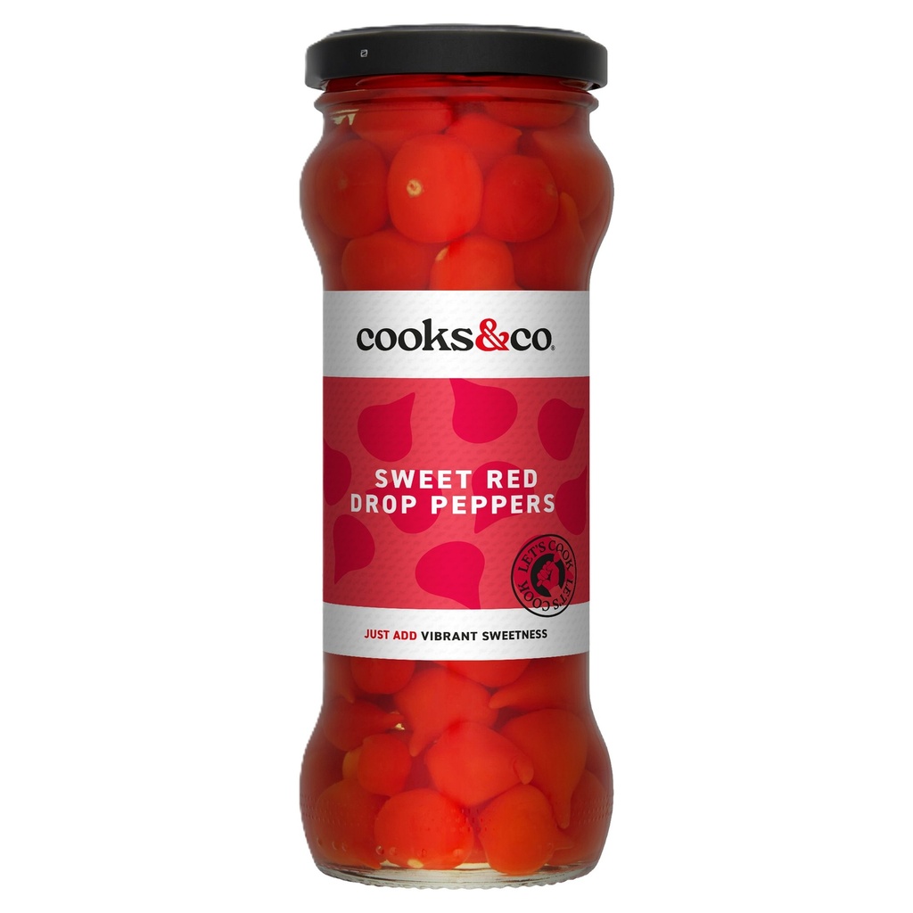 Cooks and Co Veg Jars - Sweet Red Drop Peppers X 6 X 235g