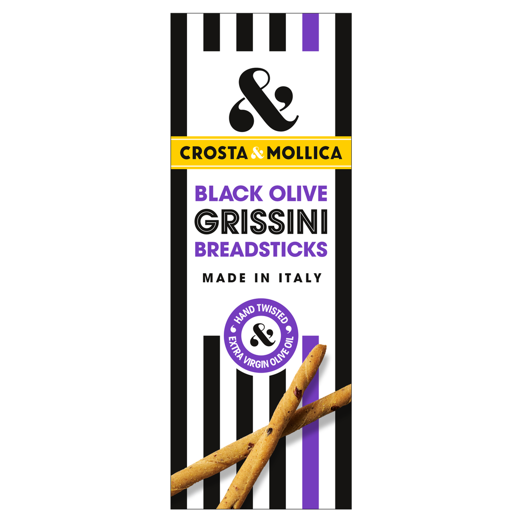 Crosta and Mollica Grissini - Black Olive X 12 X 140g