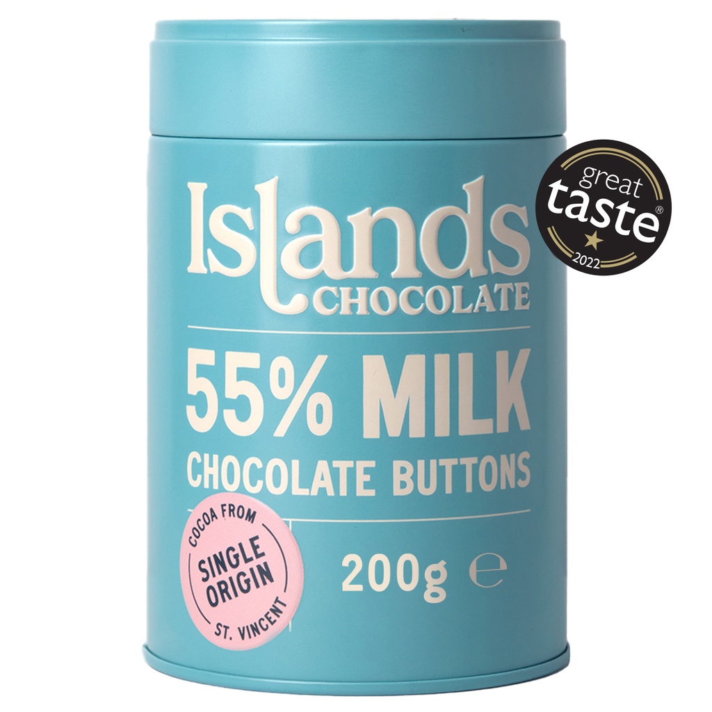 Islands Chocolate - 55% Milk Chocolate Buttons 200g