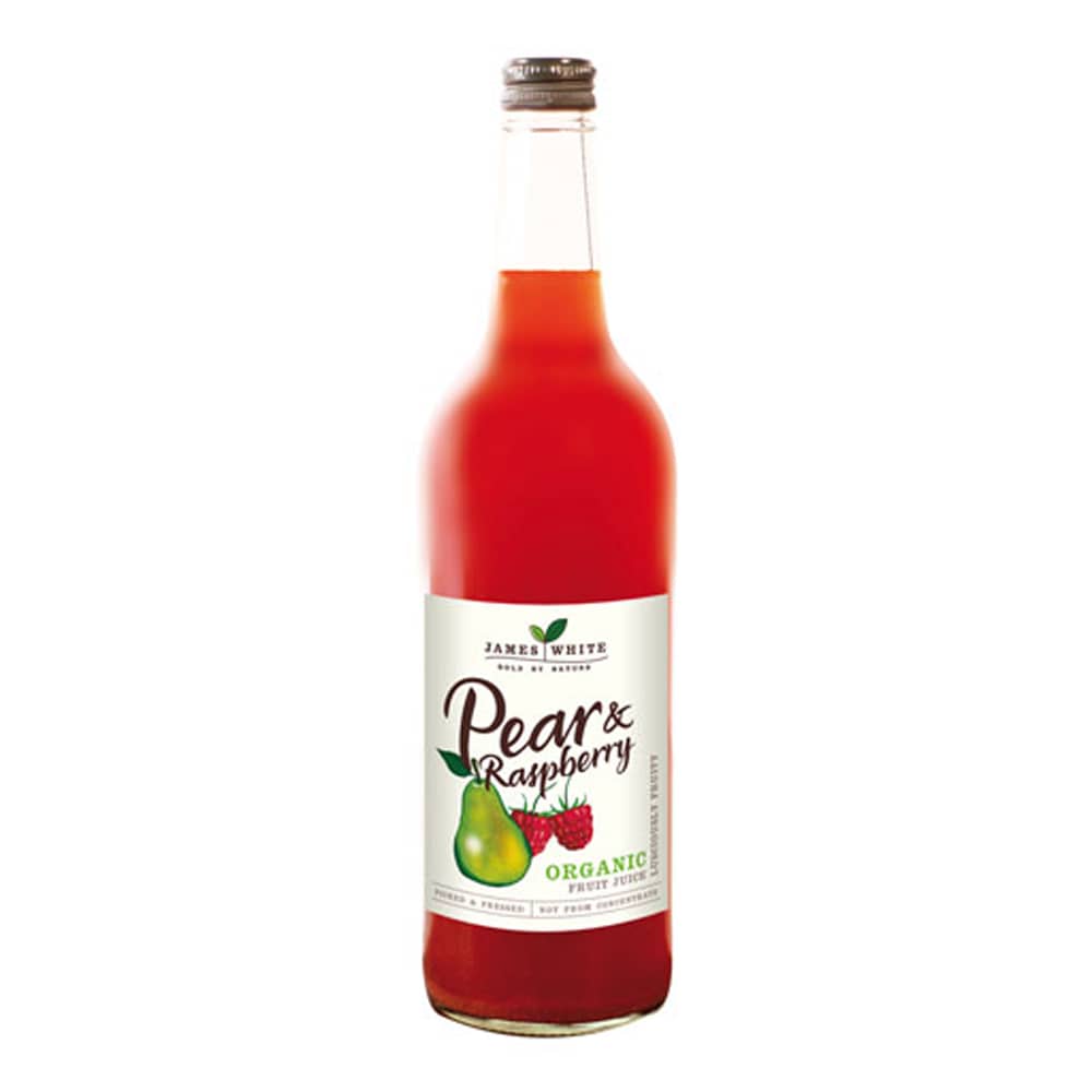 James White Organic Juices - Pear & Raspberry X 6 X 75cl