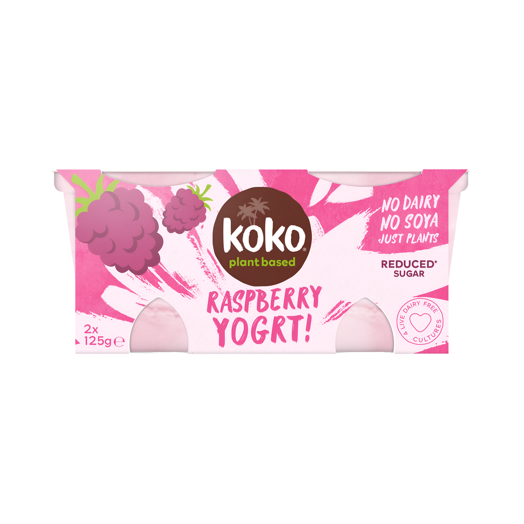 Koko Dairy Free Coconut Yoghurt - Raspberry (2x125g) 250g