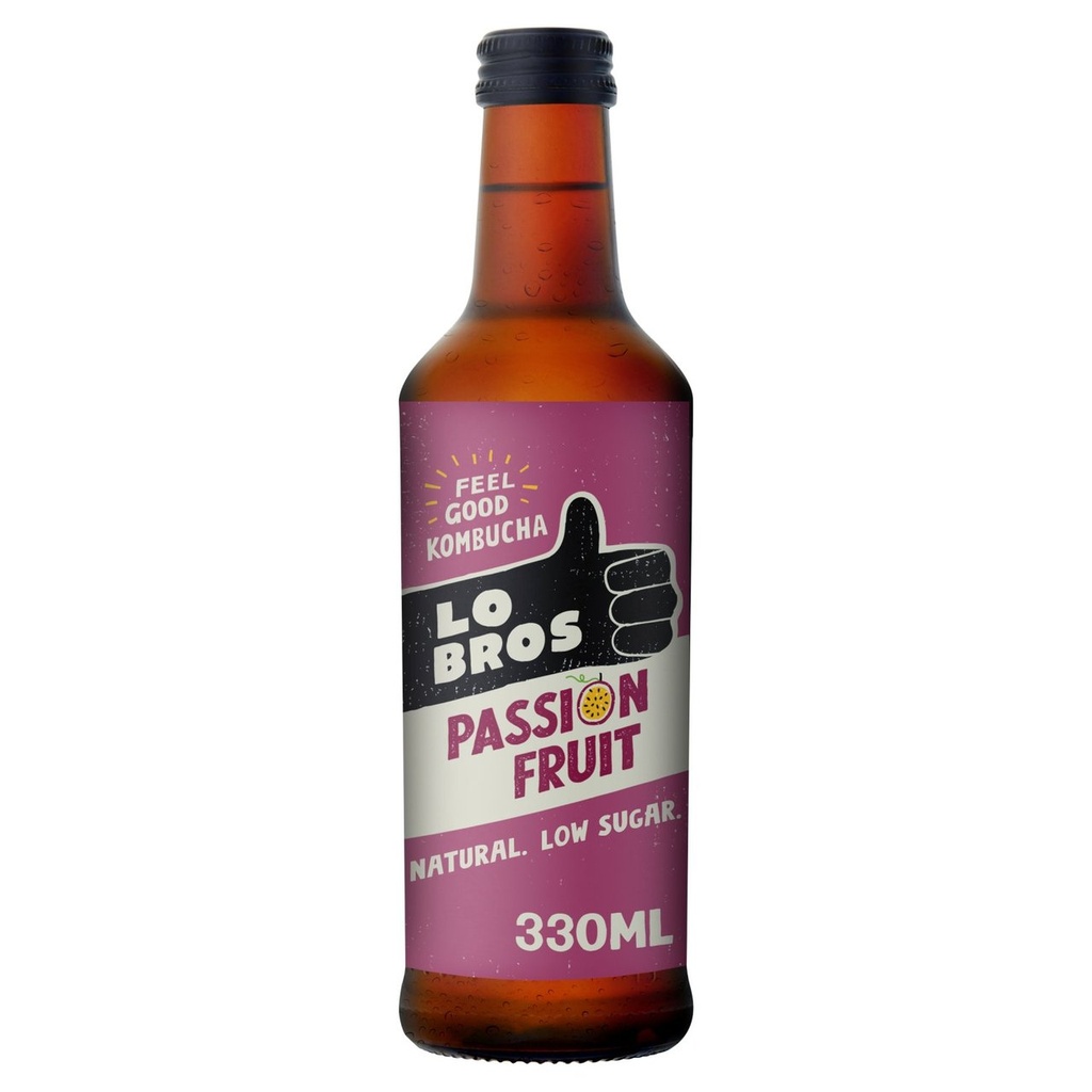 Lo Bros Kombucha - BOTTLE Passion Fruit X 12 X 330ml