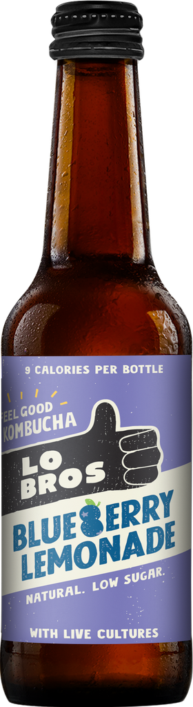Lo Bros Kombucha - BOTTLE Blueberry Lemonade X 12 X 330ml