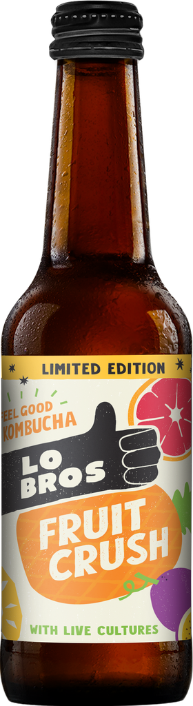 [15% OFF] Lo Bros Kombucha - BOTTLE Fruit Crush X 12 X 330ml