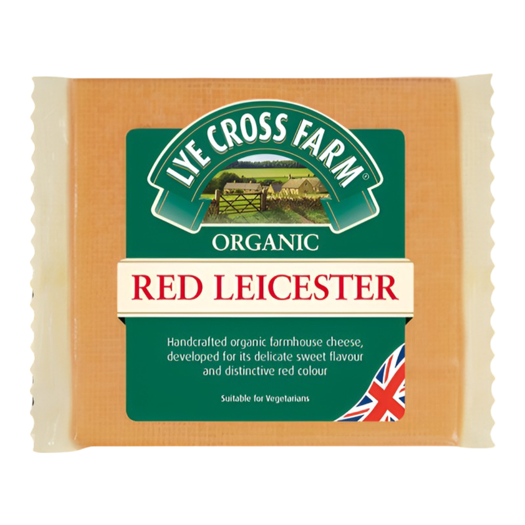 Lye Cross Organic Cheddar Block - Organic Red Leicester 245g