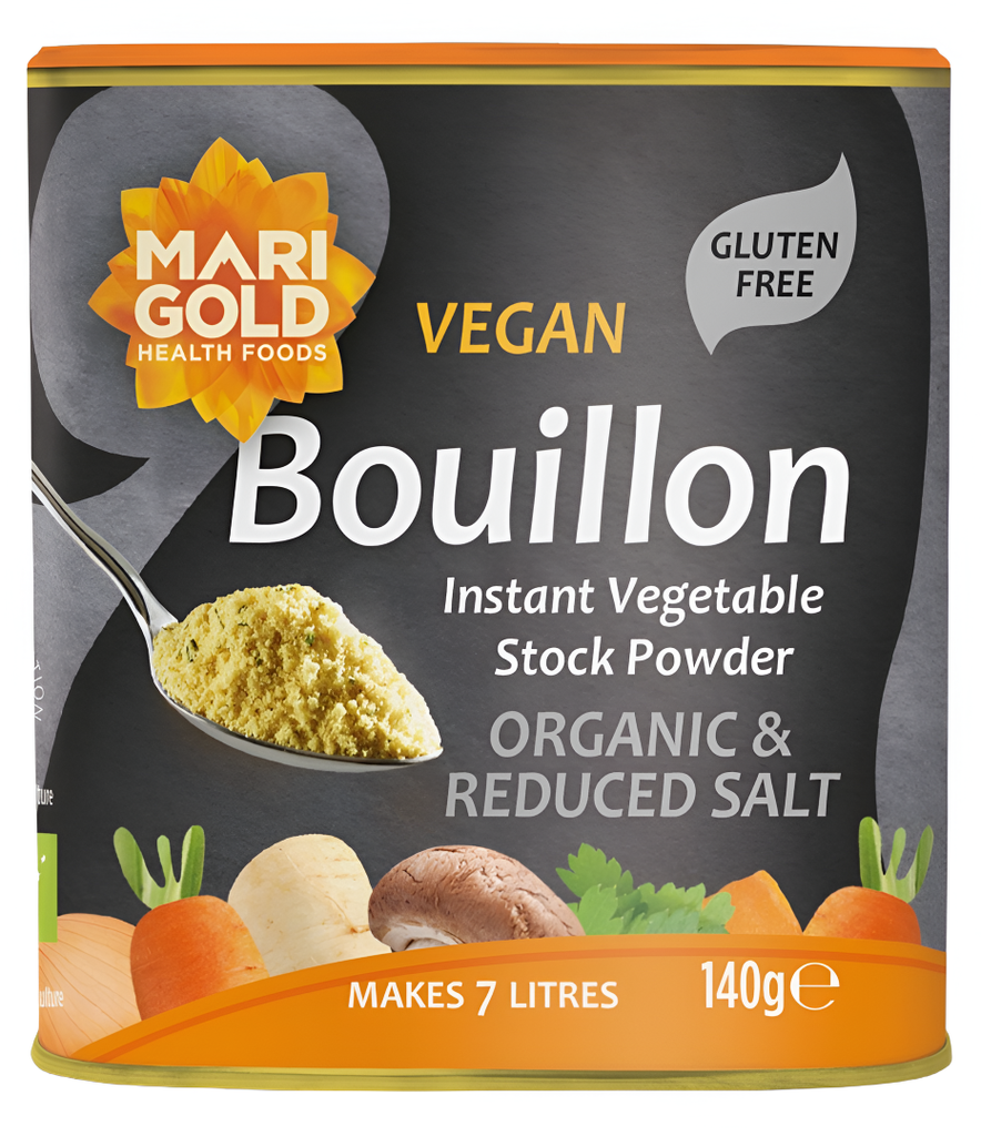 Marigold Bouillon Powder - SMALL Grey Organic Less Salt X 6 X 140g