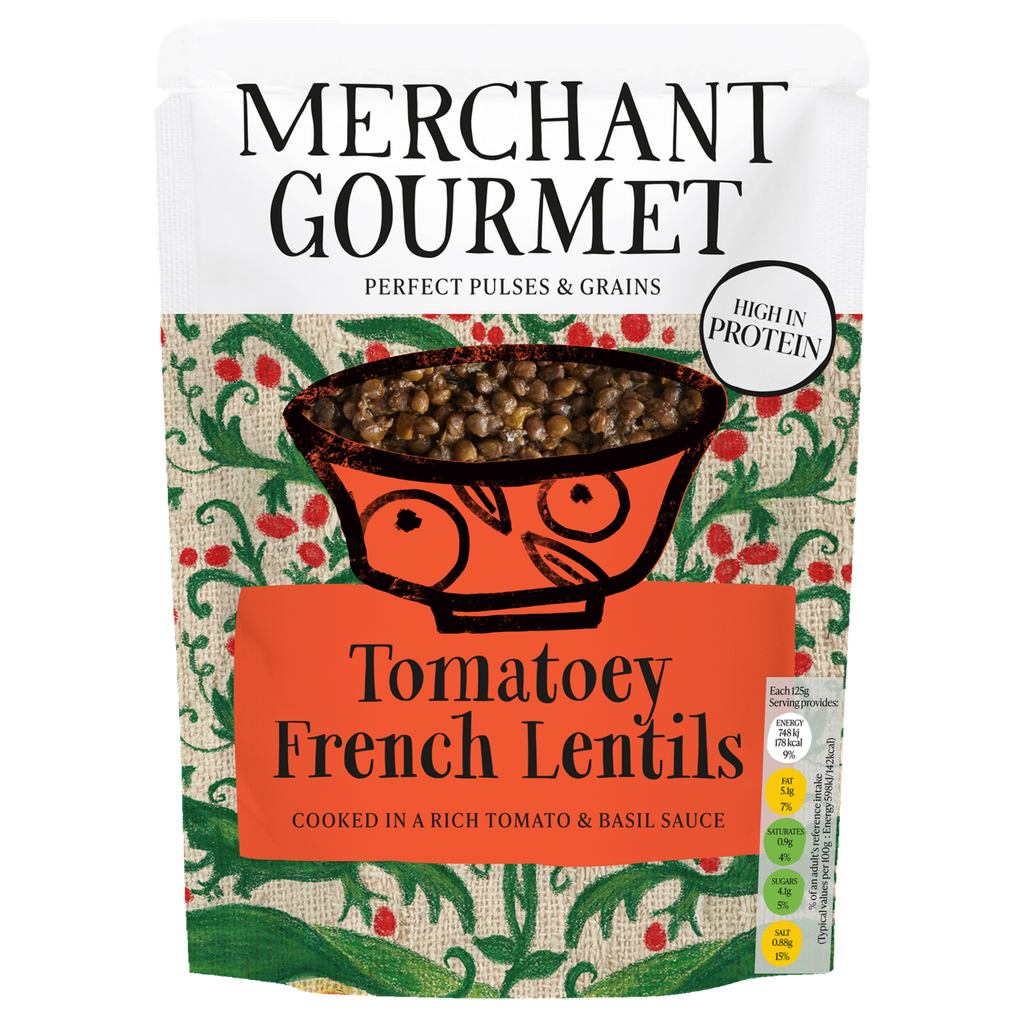 Merchant Gourmet Cooked Pulses - Tomatoey Lentil French X 6 X 250g