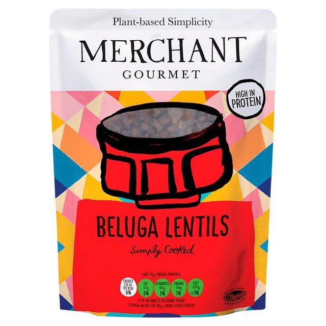 [15% OFF] Merchant Gourmet Cooked Pulses - Beluga Lentils X 6 X 250g