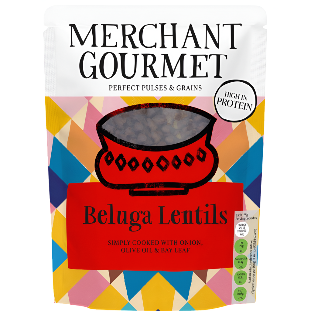 Merchant Gourmet Cooked Pulses - Beluga Lentils X 6 X 250g