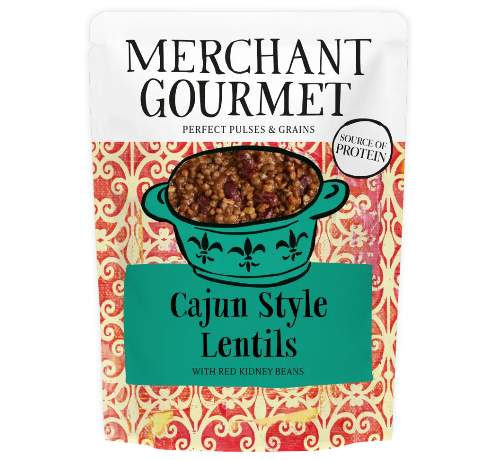Merchant Gourmet Cooked Pulses - Cajun Style Lentils X 6 X 250g