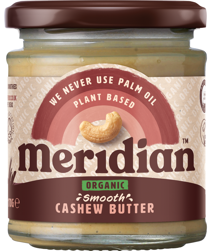Meridian Organic Cashew Butter - SMALL Smooth 100% X 6 X 170g