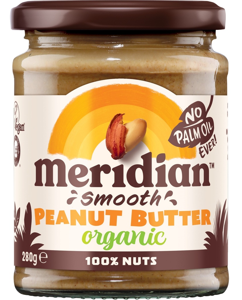 [15% OFF] Meridian Organic Peanut Butter - SMALL Smooth 100% X 6 X 280g