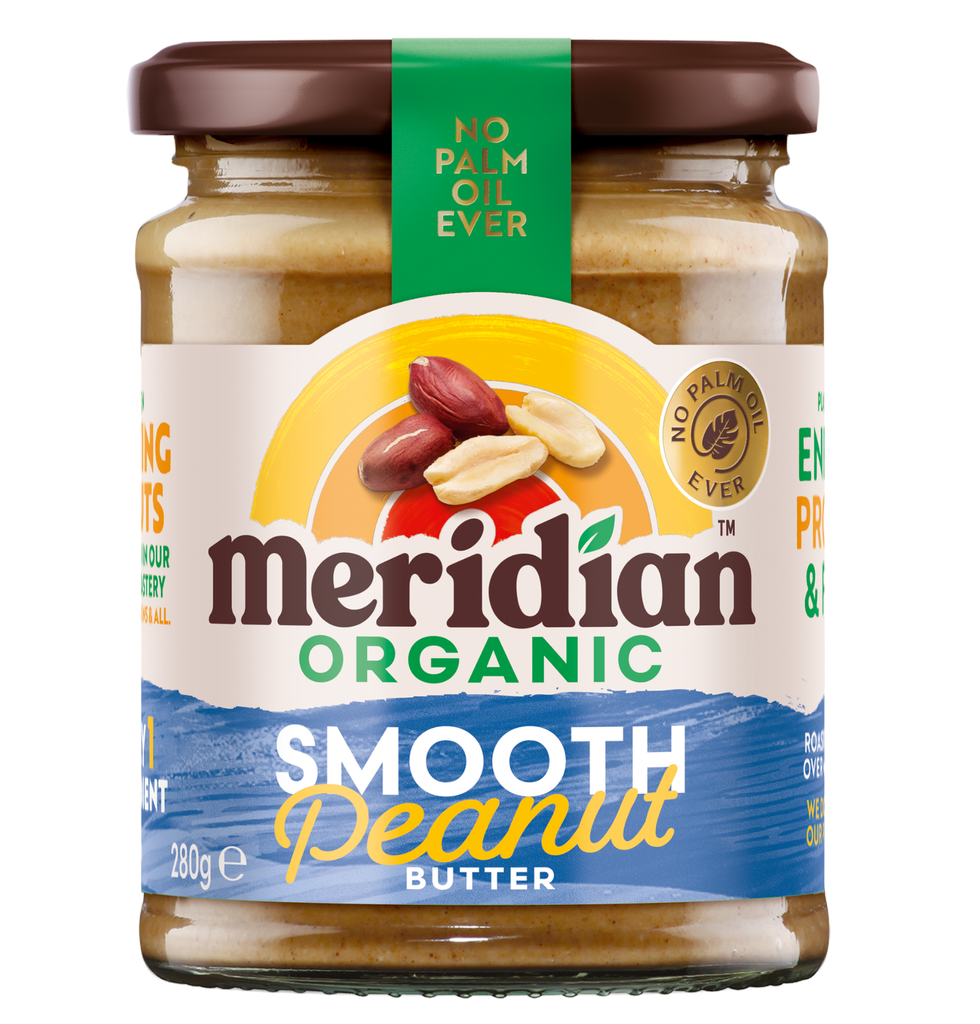 Meridian Organic Peanut Butter - SMALL Smooth 100% X 6 X 280g