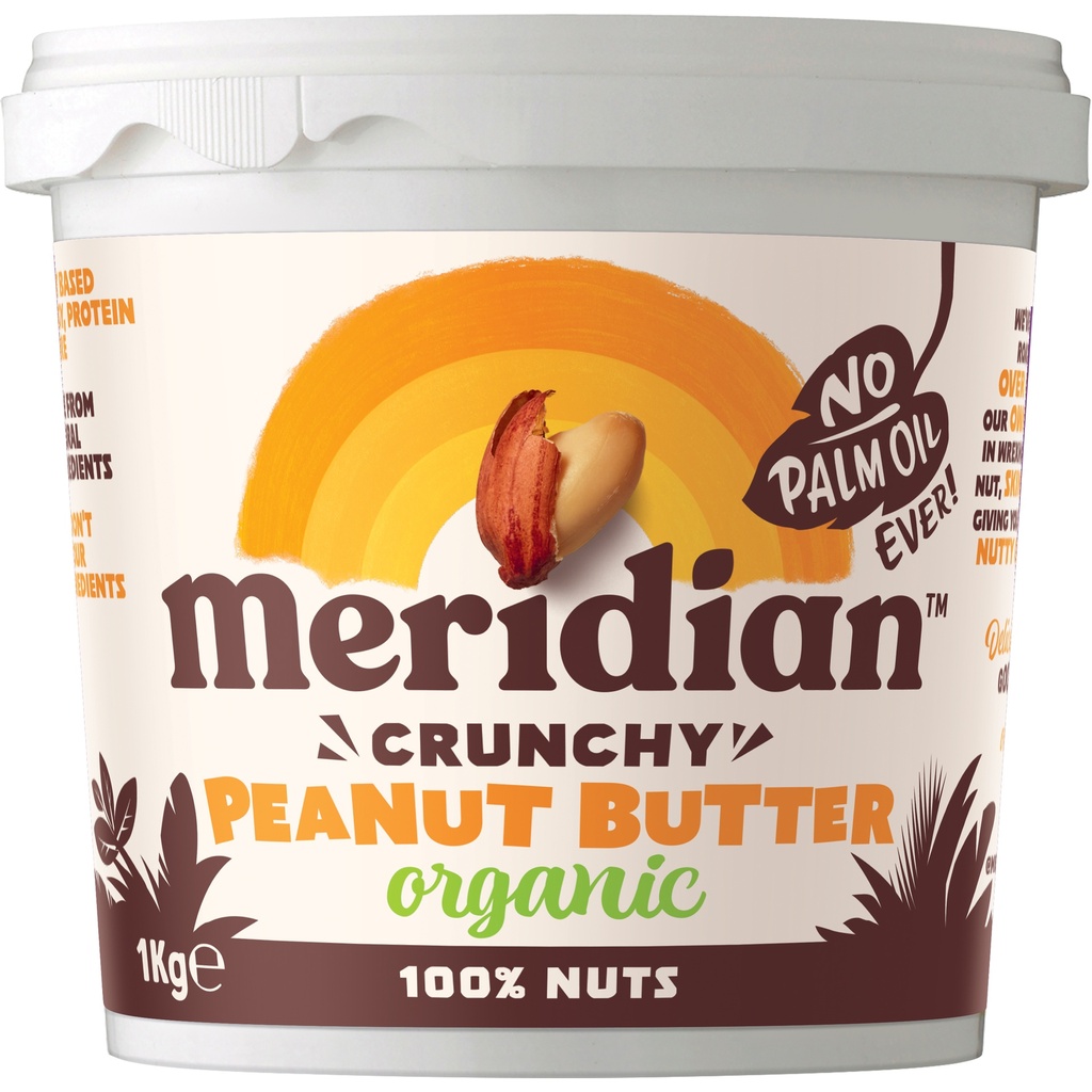 [30% OFF] Meridian Organic Peanut Butter - LARGE Crunchy 100% X 6 X 1kg