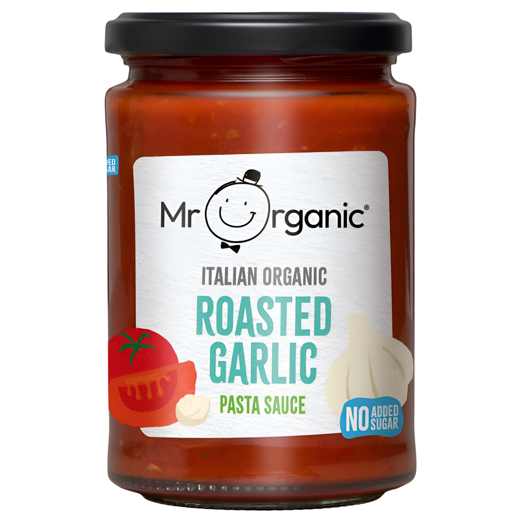 Mr Organic Pasta Sauce - Roasted Garlic X 6 X 350g