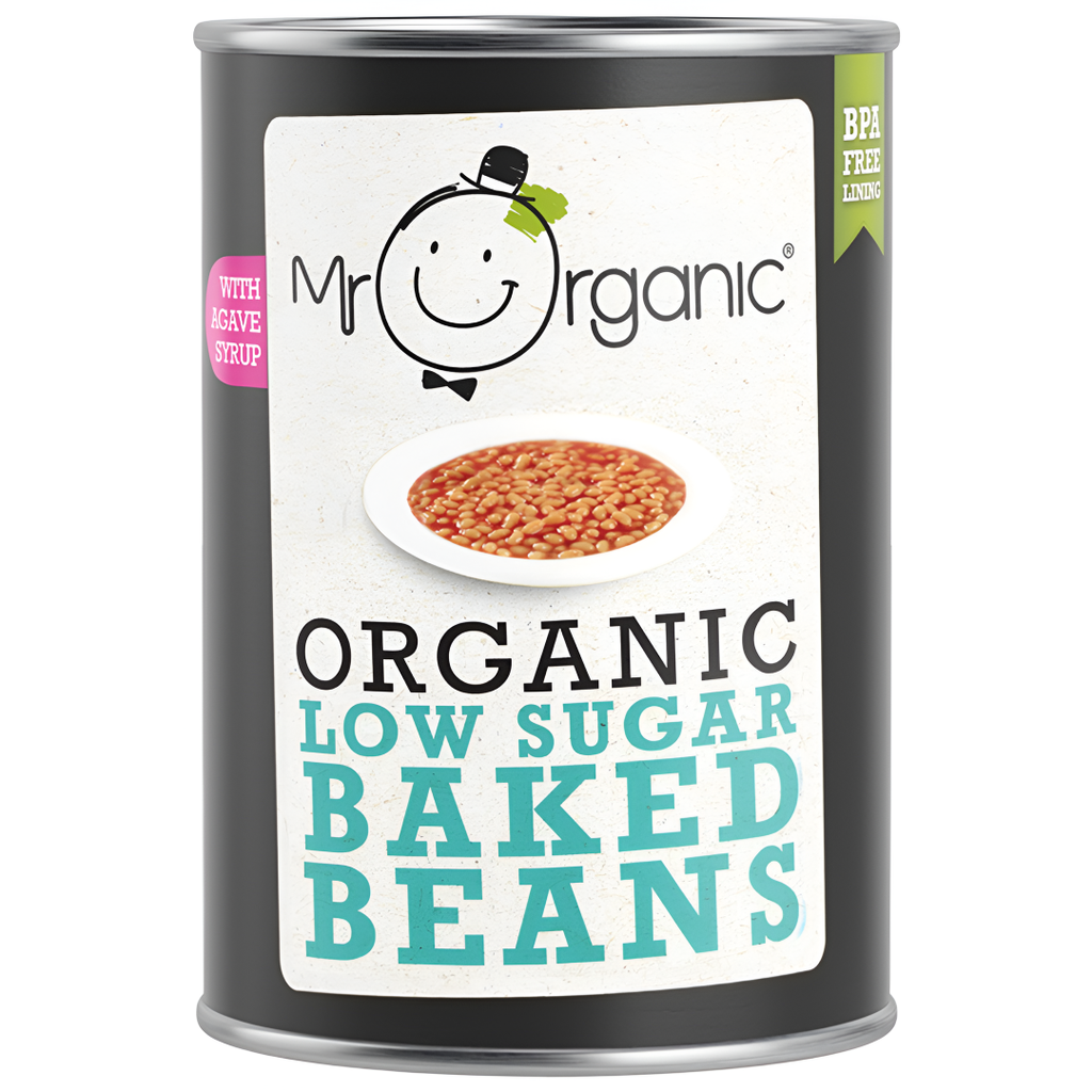 Mr Organic Vegetable & Pulse Cans - Low Sugar Baked Beans X 12 X 400g