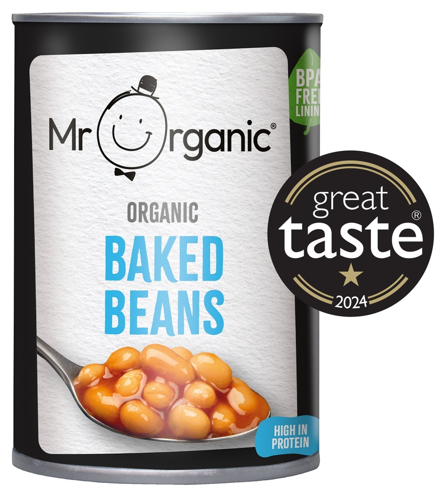 Mr Organic Vegetable & Pulse Cans - Baked Beans X 12 X 400g