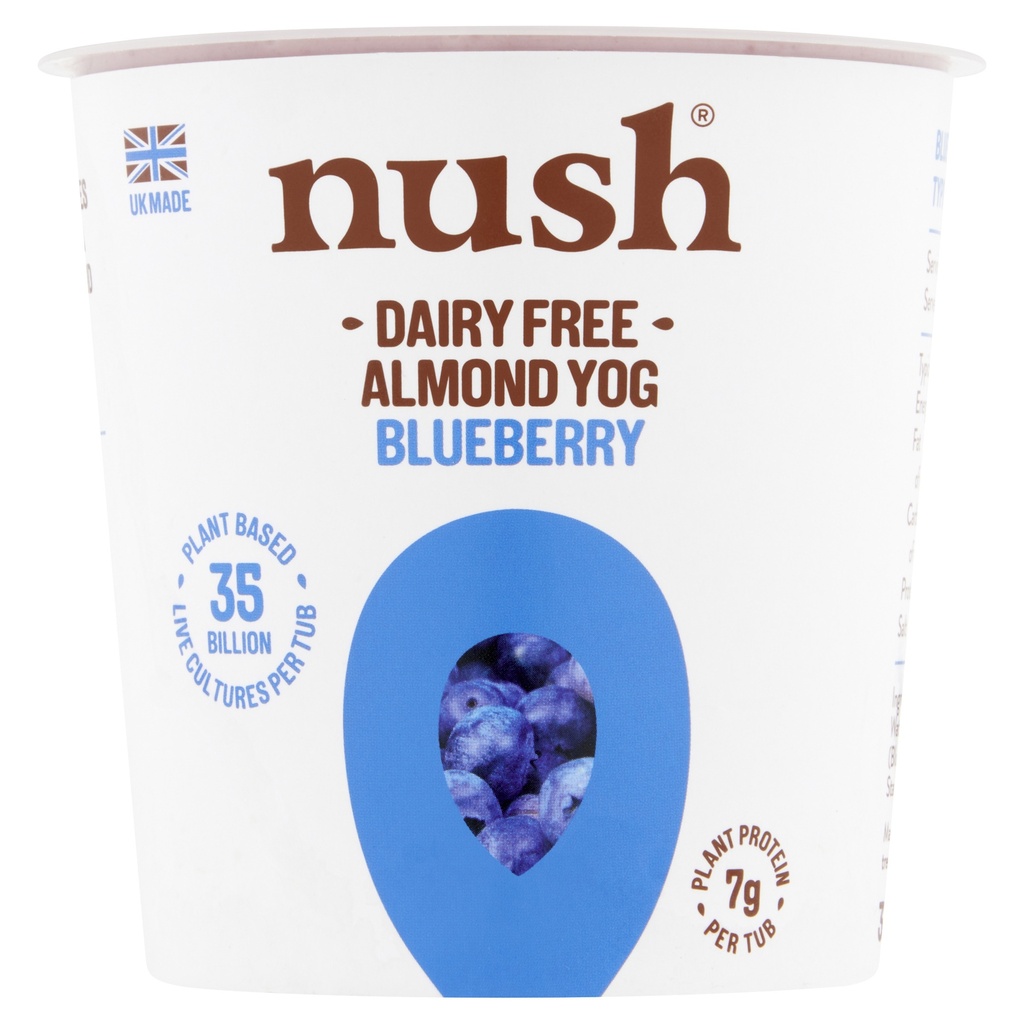 Nush Vegan Almond Yoghurt - SMALL Blueberry 120g