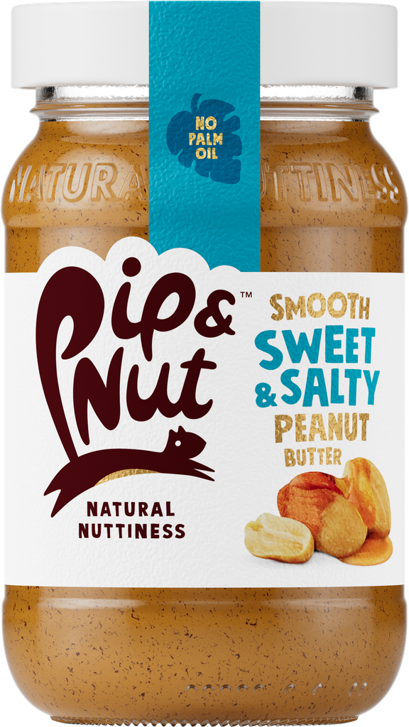 Pip and Nut Peanut Butter - SMALL Sweet and Salty Smooth X 6 X 300g