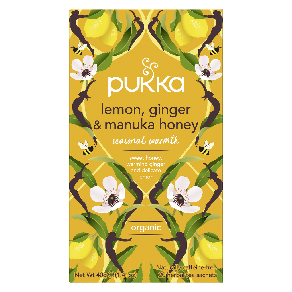 Pukka Organic Teas - Lemon, Ginger & Manuka Honey X 4 X 20pc