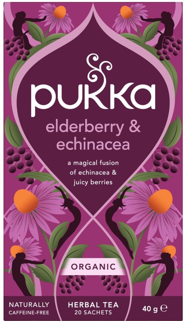 Pukka Organic Teas - Elderberry & Echinacea X 4 X 20pc