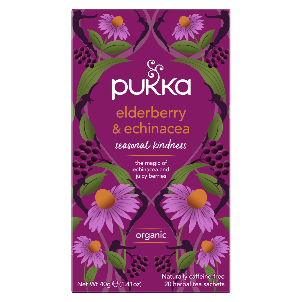 Pukka Organic Teas - Elderberry & Echinacea X 4 X 20pc