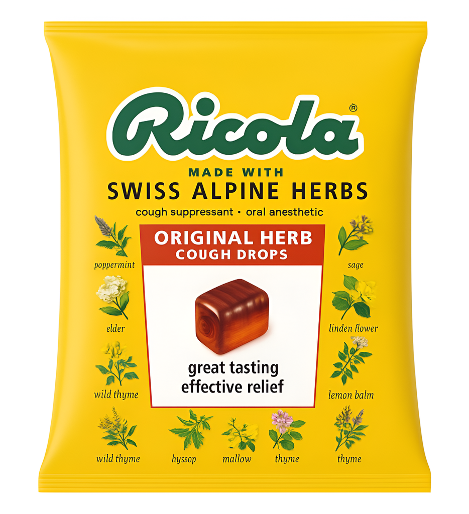 [15% OFF] Ricola Cough Drops - BAG Original Swiss X 12 X 75g