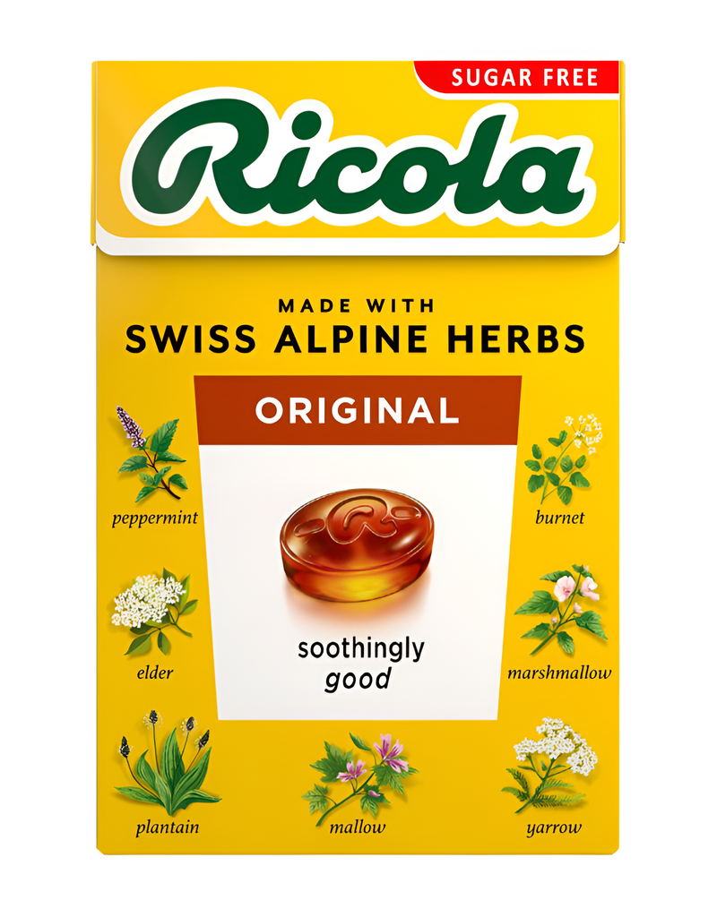 [15% OFF] Ricola Sugar Free Cough Drops - BOX Original X 20 X 45g