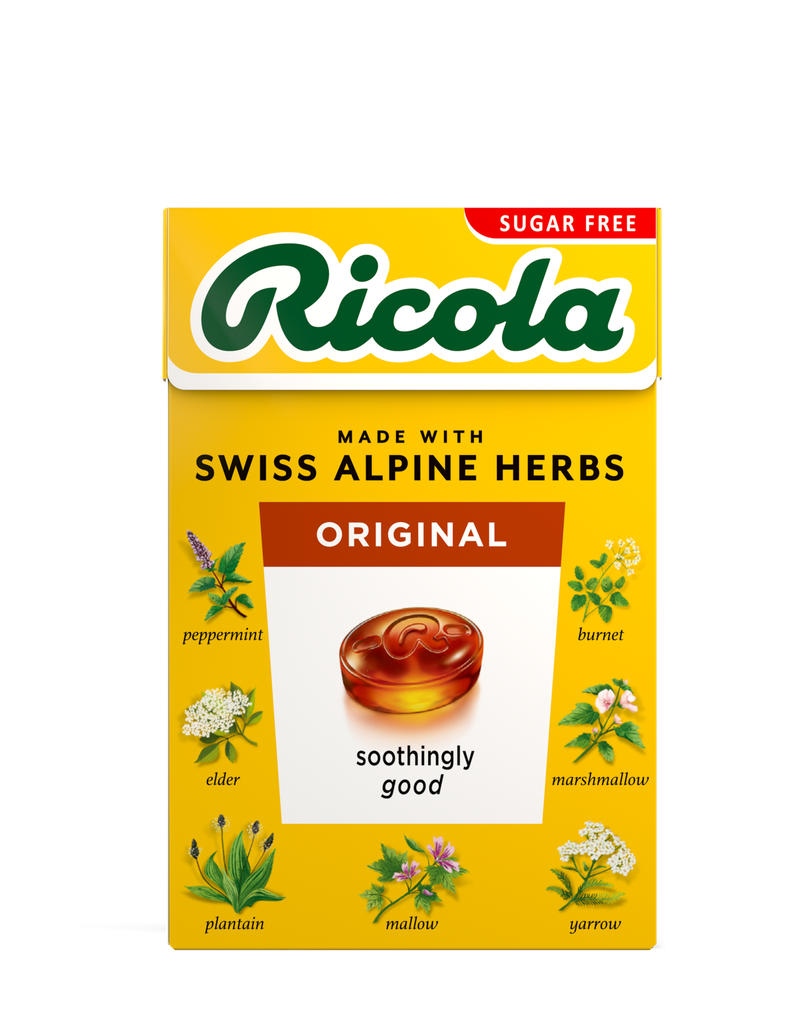 Ricola Sugar Free Cough Drops - BOX Original X 20 X 45g